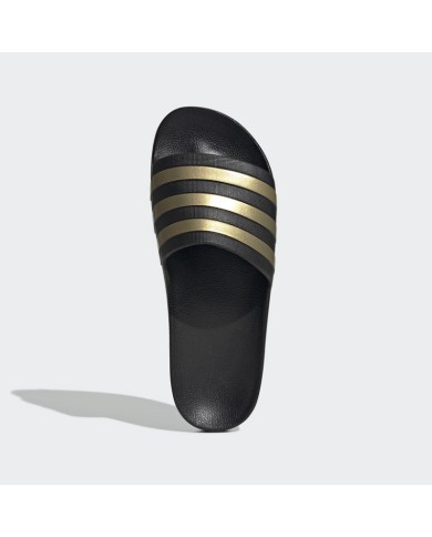 Ciabatte da Adulto Adidas Adilette Aqua Nero Oro Sandali Piscina EG1758 Ciabatte da Adulto Adidas Adilette Aqua Nero Oro Sandali Piscina EG1758