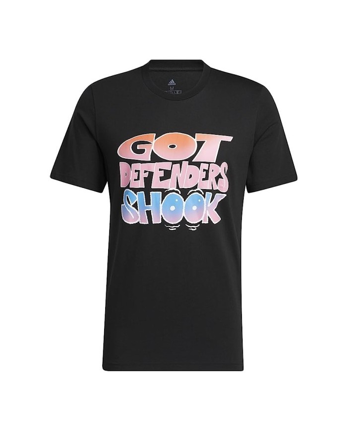T-Shirt da Uomo Adidas Got You Shook Cotone Girocollo Nera HK6727