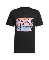 T-Shirt da Uomo Adidas Got You Shook Cotone Girocollo Nera HK6727