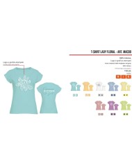 T-Shirt da Donna Givova LADY FLORAL MAC08 Cotone Lime MAC090049