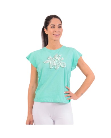 T-Shirt da Donna Givova LADY FLORAL MAC08 Cotone Verde Tiffany MAC080080 T-Shirt da Donna Givova LADY FLORAL MAC08 Cotone Verde Tiffany MAC080080