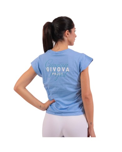 T-Shirt da Donna Givova LADY FLORAL MAC08 Cotone Celeste MAC080005 T-Shirt da Donna Givova LADY FLORAL MAC08 Cotone Celeste MAC080005