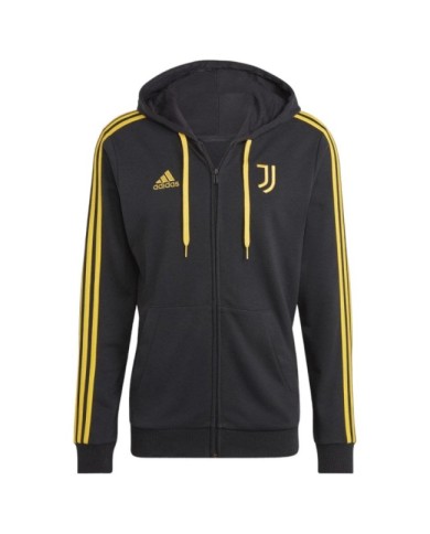 Felpa con Cappuccio Juventus 23/24 DNA Ufficiale Adidas Full Zip Nera HZ4966 Felpa con Cappuccio Juventus 23/24 DNA Ufficiale Adidas Full Zip Nera HZ4966
