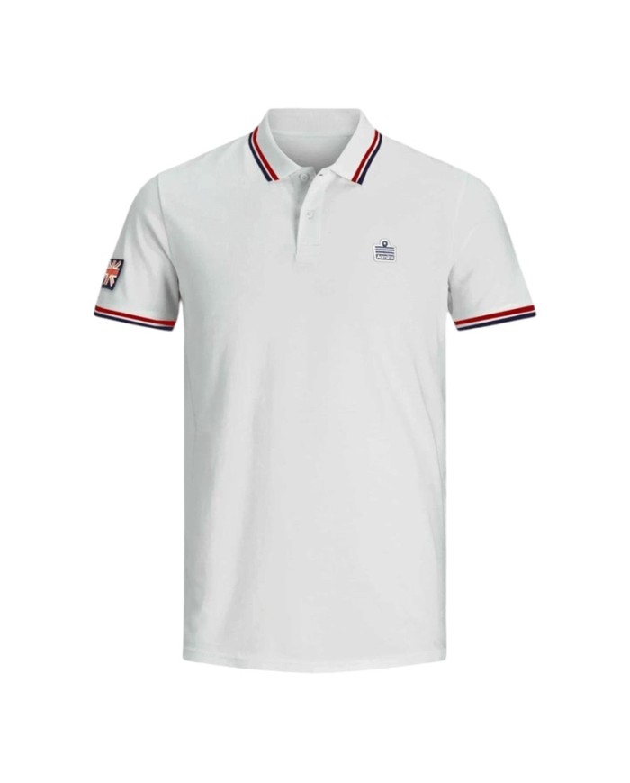 Polo da Uomo Admiral AD3027EI002 Bianca Manica Corta in Cotone