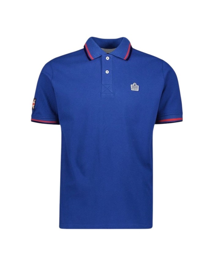 Polo da Uomo Admiral AD3027EI150 Azzurro Manica Corta in Cotone