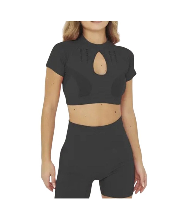 Maglia da Donna Legea Lexi MGLW2207 Nero Scuro in Tessuto Tecnico