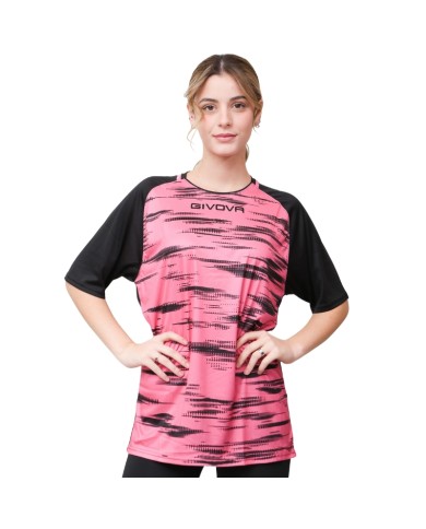 Maglia da Calcio Givova Pixel MA035 Padel Tennis Fuxia Nero MA0350610