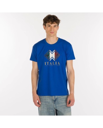 T-Shirt logo tricolore Azzurra  ERREA SM8E6C0007500FIV T-Shirt logo tricolore Azzurra  ERREA SM8E6C0007500FIV