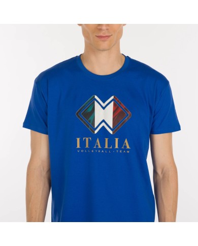 T-Shirt logo tricolore Azzurra  ERREA SM8E6C0007500FIV T-Shirt logo tricolore Azzurra  ERREA SM8E6C0007500FIV