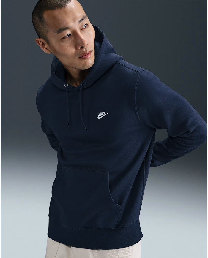 Felpa pullover fleece con cappuccio Nike Club FN3859-451