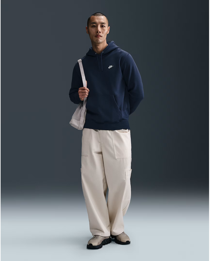 Felpa pullover fleece con cappuccio Nike Club FN3859-451