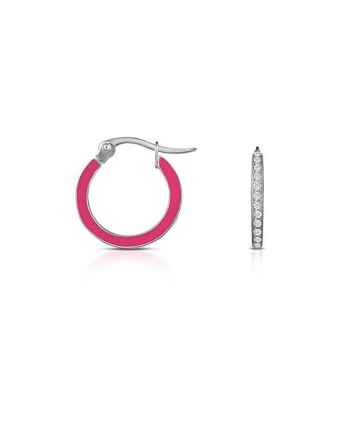 Orecchini donna gioielli Ops Objects Diamond Paint FUCHSIA HOOP  OPSOR-714