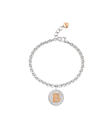 Bracciale da donna in Acciaio Ops Objects Coin lettera B Glitter OPSBR-672