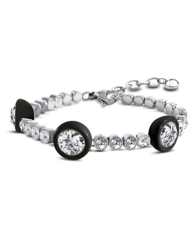 BRACCIALE WONDER 3 STONES BLACK OPSBR-659 BRACCIALE WONDER 3 STONES BLACK OPSBR-659