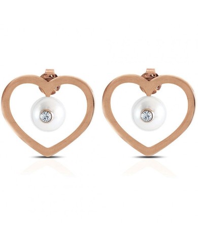 OPS ORECCHINI CLIP PEARL CUORE ROSE' OPSOR-617 OPS ORECCHINI CLIP PEARL CUORE ROSE' OPSOR-617