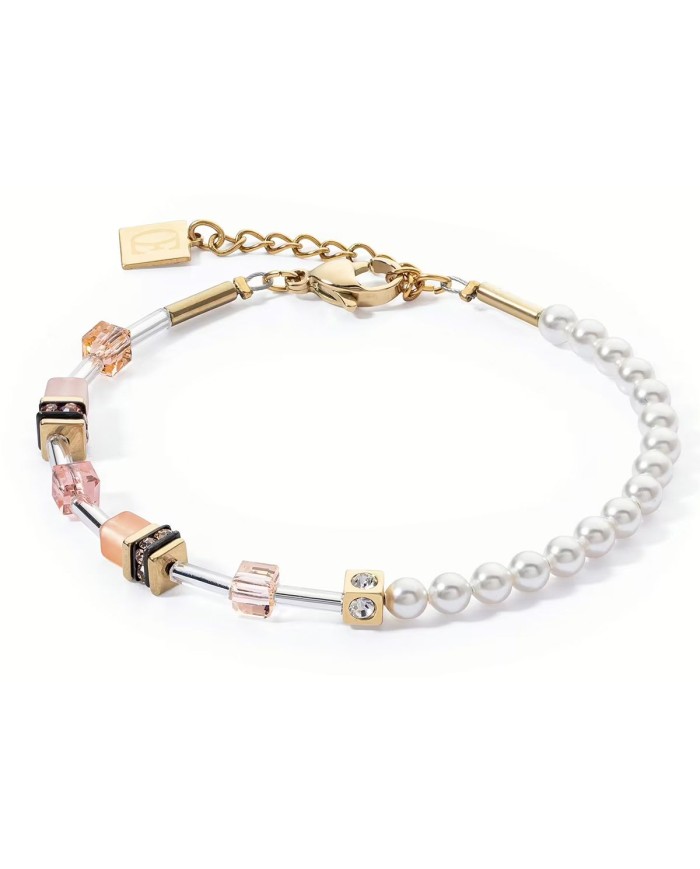 Bracciale GeoCUBE Mini Fusion Pearls Apricot Crush COEUR DE LION Bracciale GeoCUBE Mini Fusion Pearls Apricot Crush COEUR DE LION