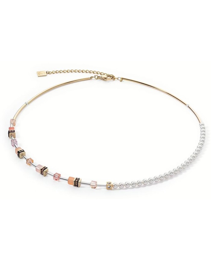 Collana GeoCUBE Mini Fusion Pearls Apricot Crush COEUR DE LION Collana GeoCUBE Mini Fusion Pearls Apricot Crush COEUR DE LION