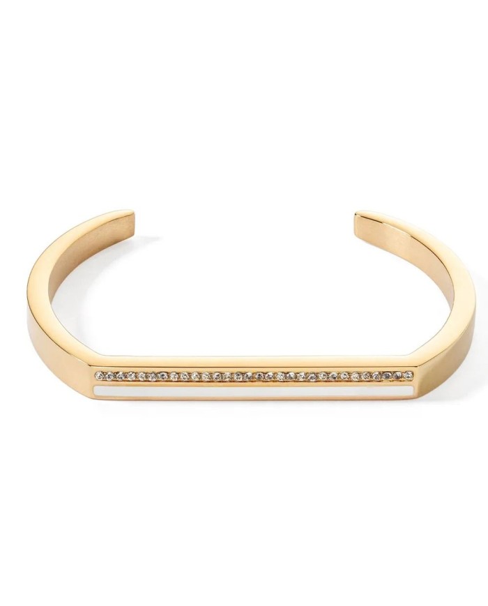 Bracciale Square Stripes oro-bianco COEUR DE LION Bracciale Square Stripes oro-bianco COEUR DE LION