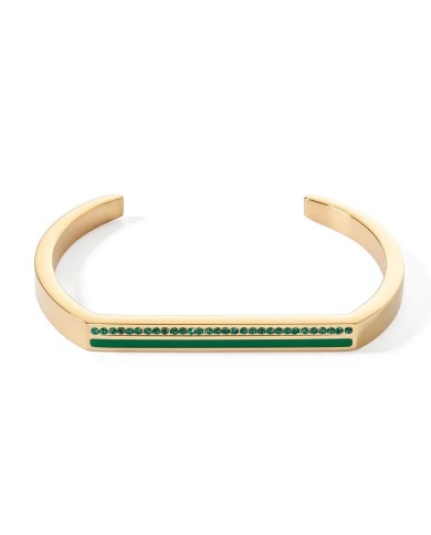 Bracciale Square Stripes oro-verde COEUR DE LION Bracciale Square Stripes oro-verde COEUR DE LION