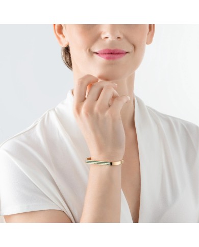 Bracciale Square Stripes oro-verde COEUR DE LION Bracciale Square Stripes oro-verde COEUR DE LION