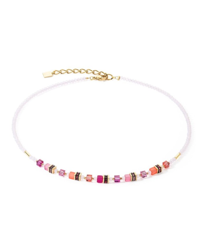 Collana Mini Cubes Bianco e Magenta 4565/10_0422 Collana Mini Cubes Bianco e Magenta 4565/10_0422