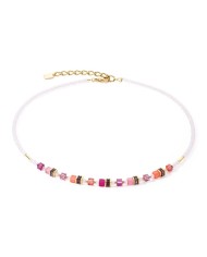 Collana Mini Cubes Bianco e Magenta 4565/10_0422 Collana Mini Cubes Bianco e Magenta 4565/10_0422