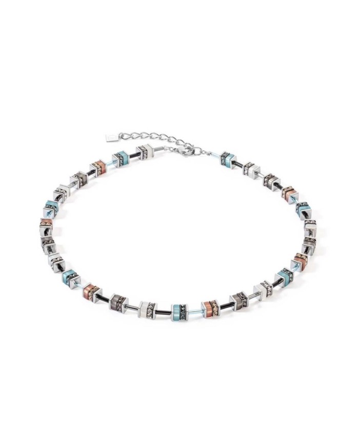 Collana GeoCUBE Classic Aqua-Brown COEUR DE LION Collana GeoCUBE Classic Aqua-Brown COEUR DE LION