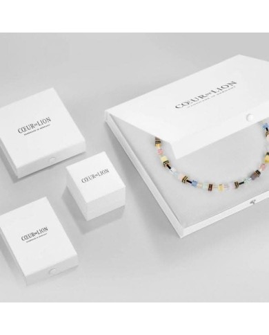 Collana GeoCUBE Classic Aqua-Brown COEUR DE LION Collana GeoCUBE Classic Aqua-Brown COEUR DE LION