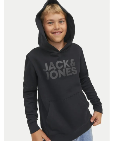 JJECORP LOGO SWEAT HOOD NOOS JNR BLACK2