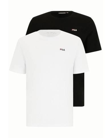 T-SHIRT ( 2 PEZZI ) FILA  NERO E BIANCO FAM0083-83072 T-SHIRT ( 2 PEZZI ) FILA  NERO E BIANCO FAM0083-83072