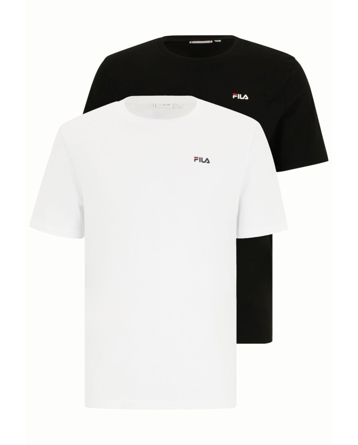 T-SHIRT ( 2 PEZZI ) FILA  NERO E BIANCO FAM0083-83072 T-SHIRT ( 2 PEZZI ) FILA  NERO E BIANCO FAM0083-83072