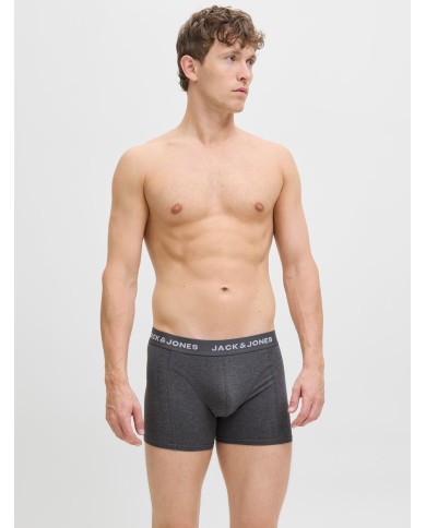 JACJJ SOLID TRUNKS 7 PACK LN 12285371-WHITE-GREY JACJJ SOLID TRUNKS 7 PACK LN 12285371-WHITE-GREY