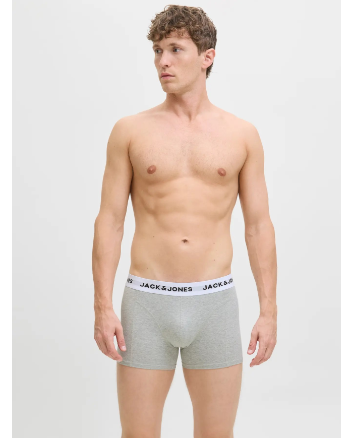 JACJJ SOLID TRUNKS 7 PACK LN 12285371-BIANCO GREY