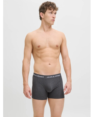 JACJJ SOLID TRUNKS 7 PACK LN 12285371-BIANCO GREY JACJJ SOLID TRUNKS 7 PACK LN 12285371-BIANCO GREY