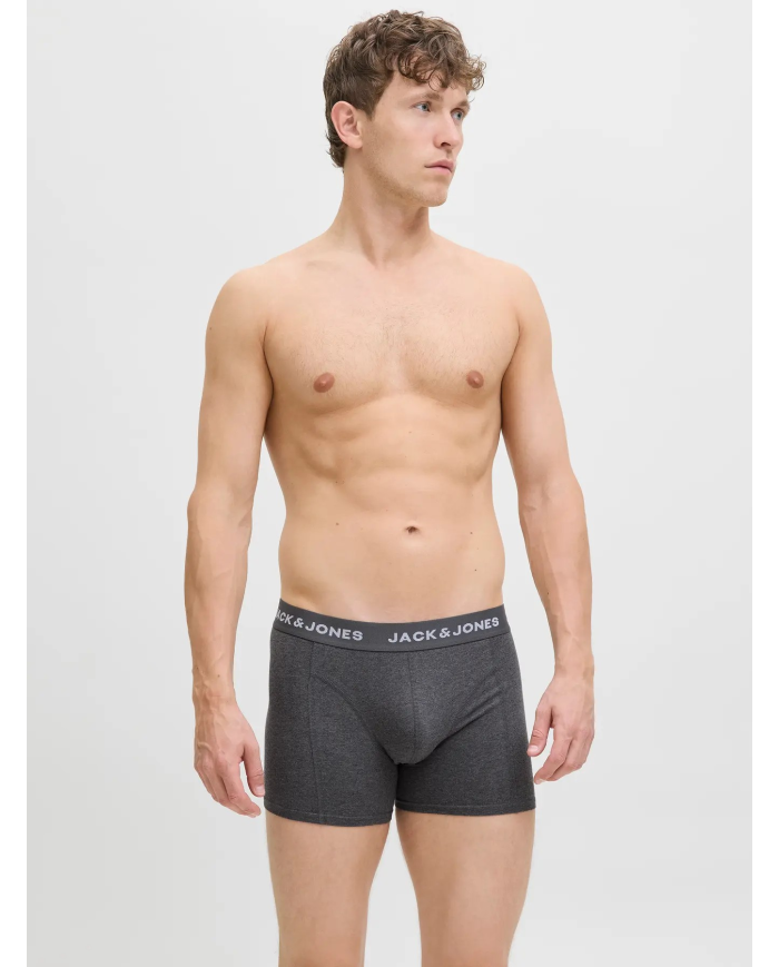 JACJJ SOLID TRUNKS 7 PACK LN 12285371-BIANCO GREY