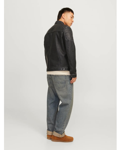JJEROCKY WASHED PU JACKET NOOS 12273226-BLACK JJEROCKY WASHED PU JACKET NOOS 12273226-BLACK