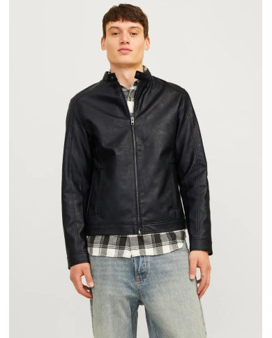 JJEDYLAN CLEAN PU JACKET NOOS 12261195-BLACK JJEDYLAN CLEAN PU JACKET NOOS 12261195-BLACK