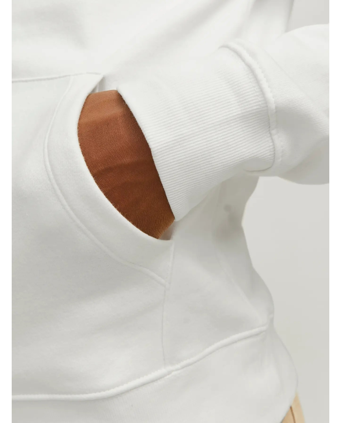 FELPA CON CAPPUCCIO JJESTAR BASIC NOOS 12208157-BIANCA