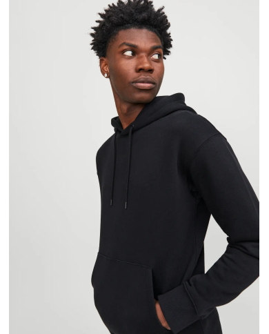 FELPA CON CAPPUCCIO JJESTAR BASIC SWEAT HOOD NOOS 12208157-BLACK FELPA CON CAPPUCCIO JJESTAR BASIC SWEAT HOOD NOOS 12208157-BLACK
