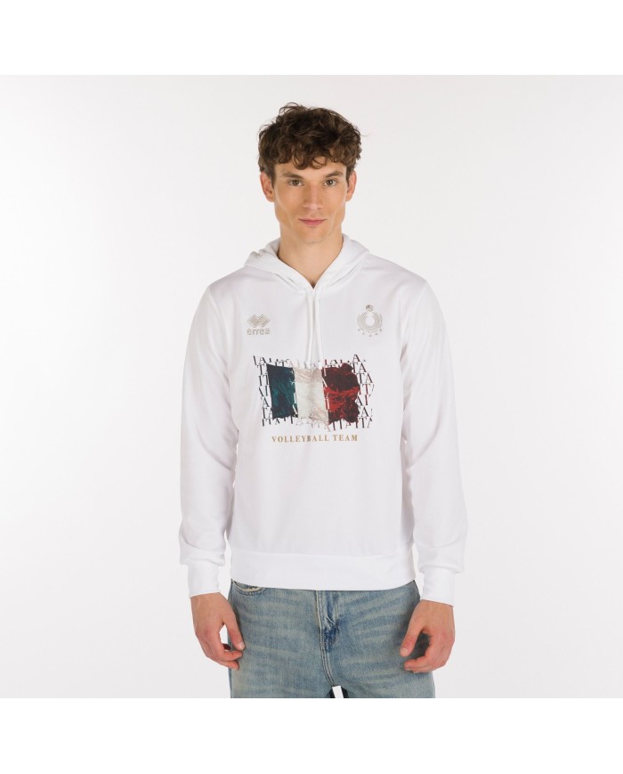 Felpa con bandiera Italia Errea FG0F6Z00010FIV-BI