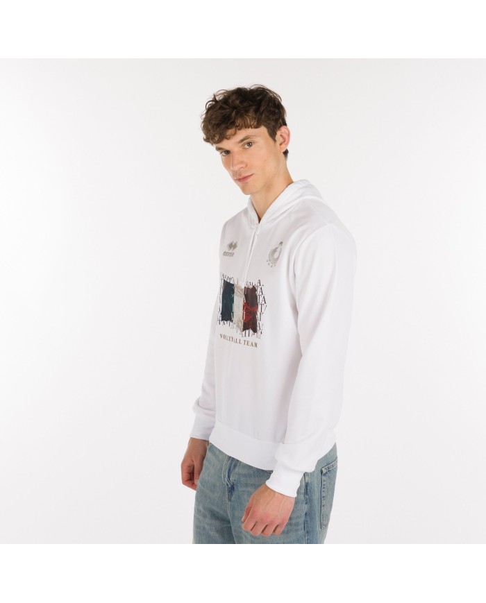 Felpa con bandiera Italia Errea FG0F6Z00010FIV-BI