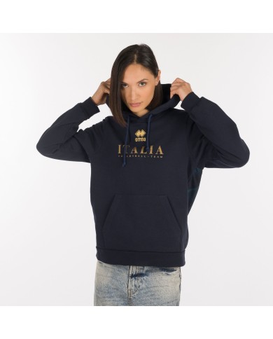 Felpa con cappuccio blu Italia SG9E6ZA4280FIV-BLU