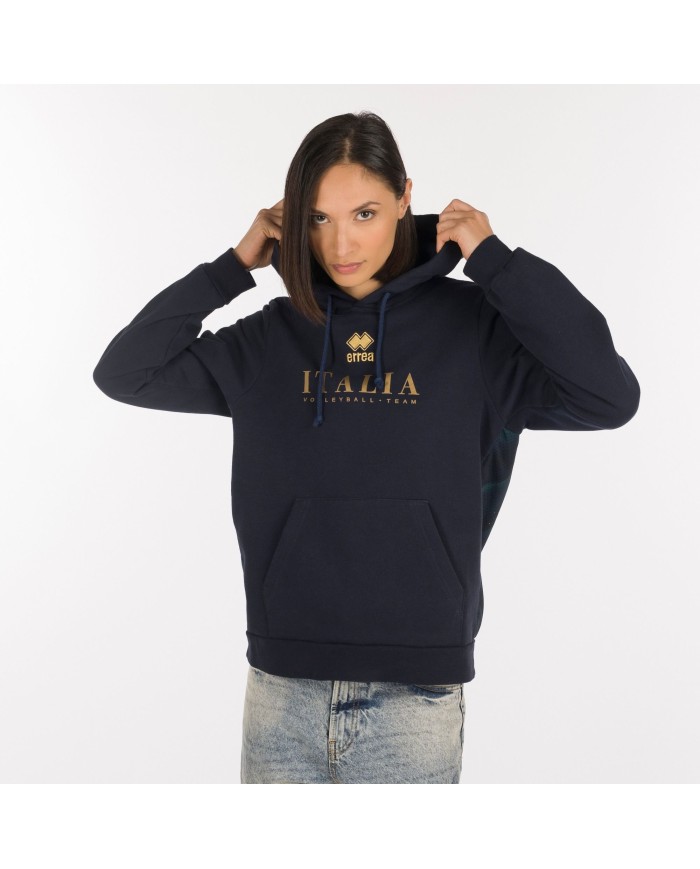 Felpa con cappuccio blu Italia SG9E6ZA4280FIV-BLU