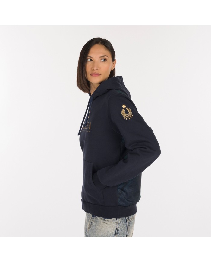 Felpa con cappuccio blu Italia SG9E6ZA4280FIV-BLU