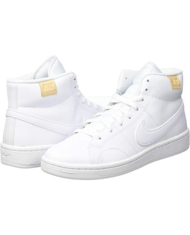 Scarpa da Donna Nike Court Royale 2 Mid Collo Alto Pelle Bianca CT1725100 Scarpa da Donna Nike Court Royale 2 Mid Collo Alto Pelle Bianca CT1725100