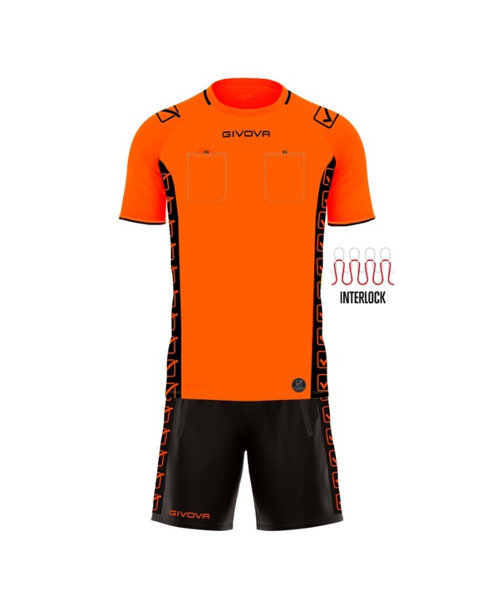Kit Ufficiale da Arbitro Givova KITA09 Arancio Fluo KITA090028
