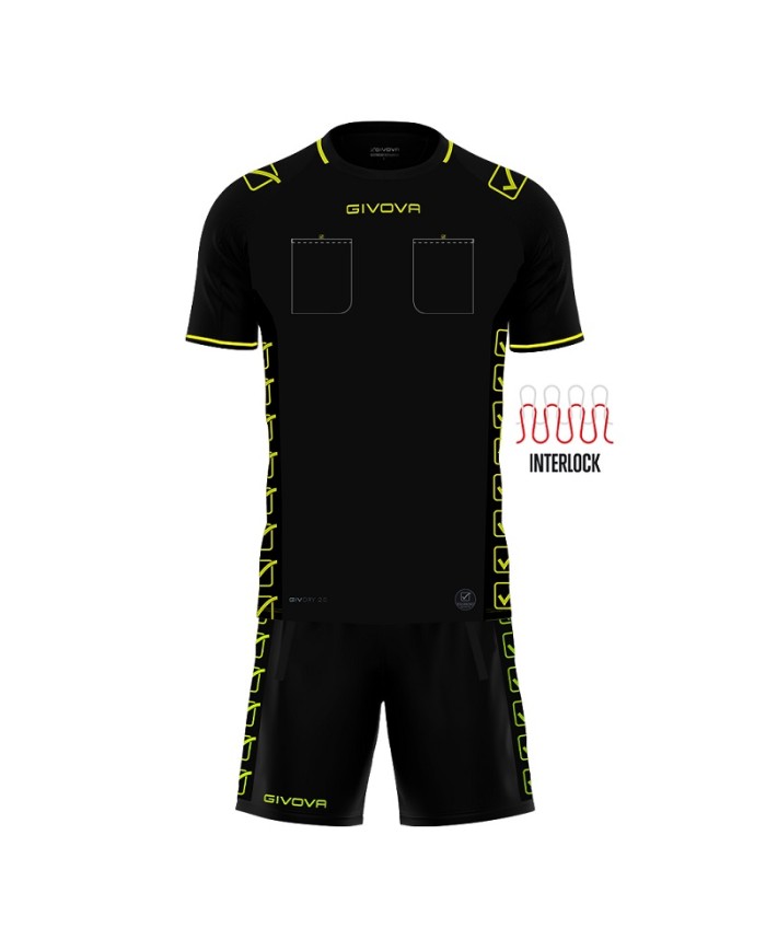 Kit Ufficiale da Arbitro Givova KITA09 Nero KITA090010