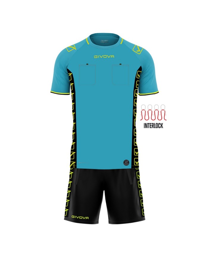 Kit Ufficiale da Arbitro Givova KITA09 Turchese KITA090024 Kit Ufficiale da Arbitro Givova KITA09 Turchese KITA090024