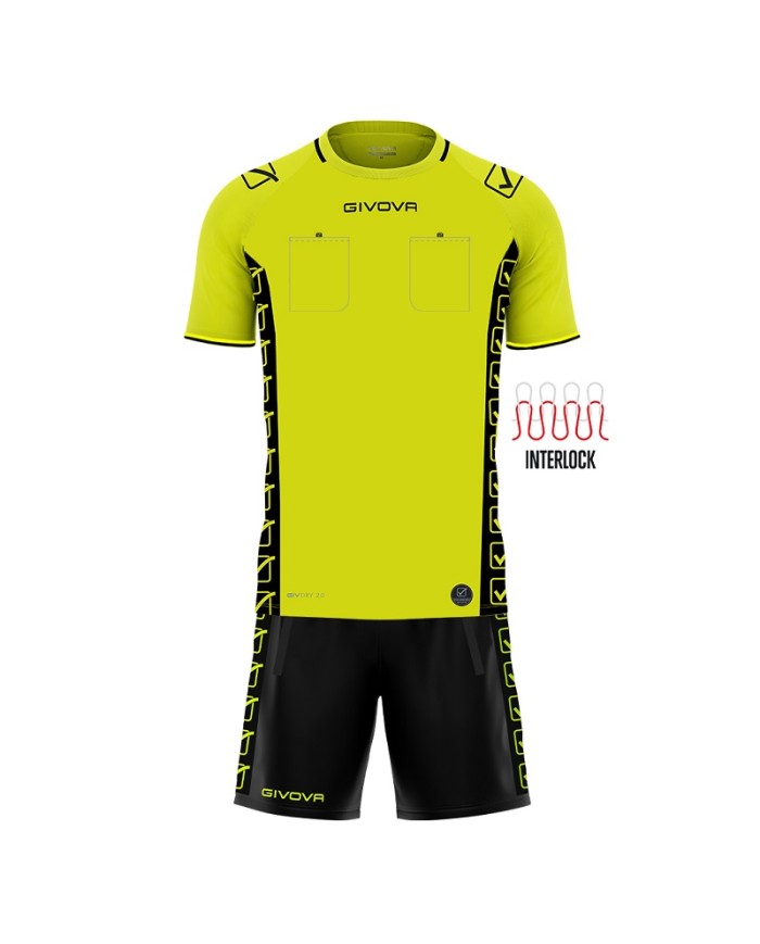 Kit Ufficiale da Arbitro Givova KITA09 Giallo Fluo KITA090019