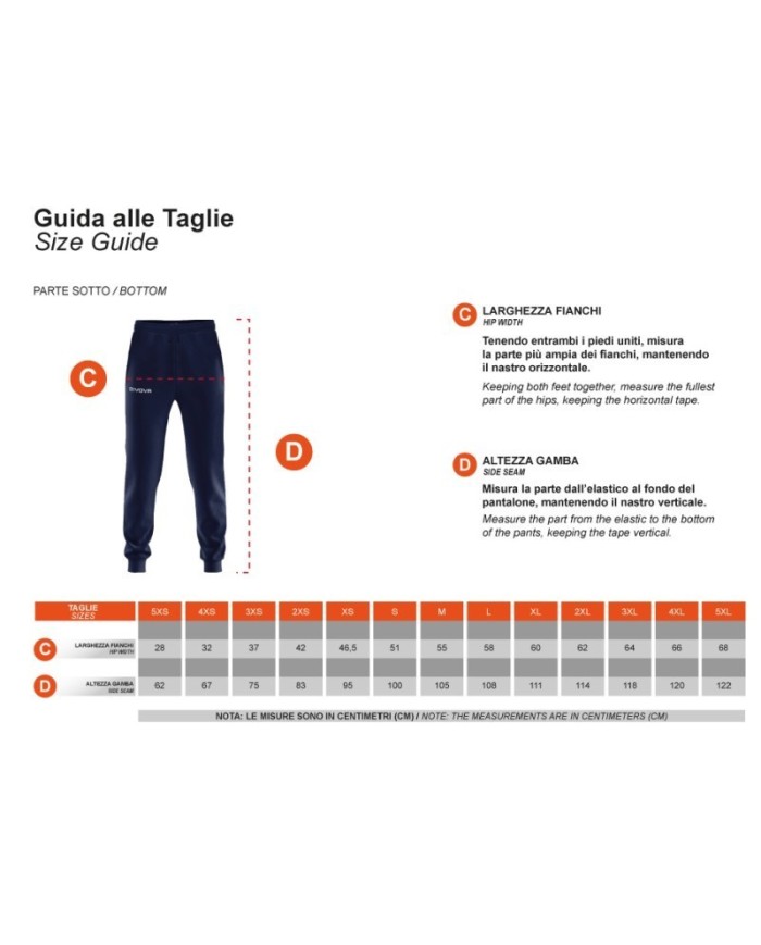 Pantalone Terry Band Givova BA12 Unisex Cotone Leggero Granata BA120008